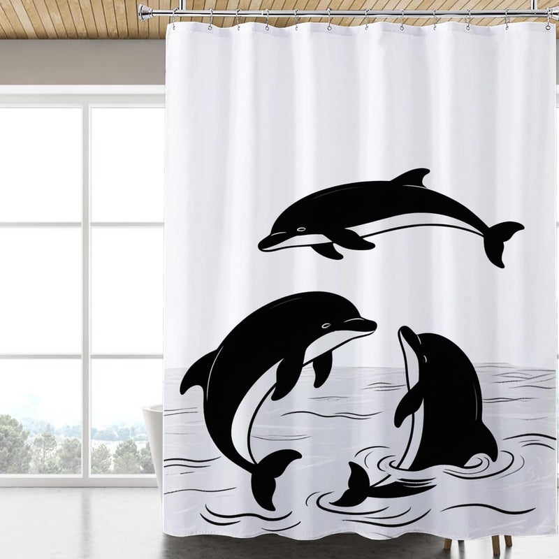 LLSCL Fabric Shower Curtain Liner with Magnets, Waterproof Hotel Quality, 72 x 72 Machine Washable - Image 1